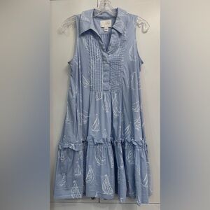 LIKE NEW Lilly Pulitzer Dress, Sz XS, Lt Blu/Wht Sailboat Print from Spring 2024